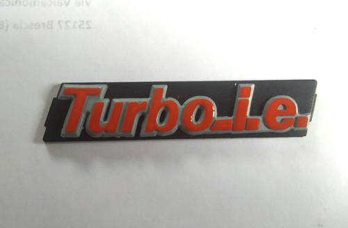Fregio scritta sigla - sigla, "turbo
