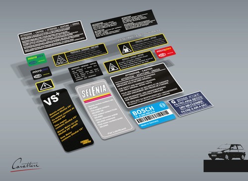 Kit adesivi fiat uno - kit, seconda